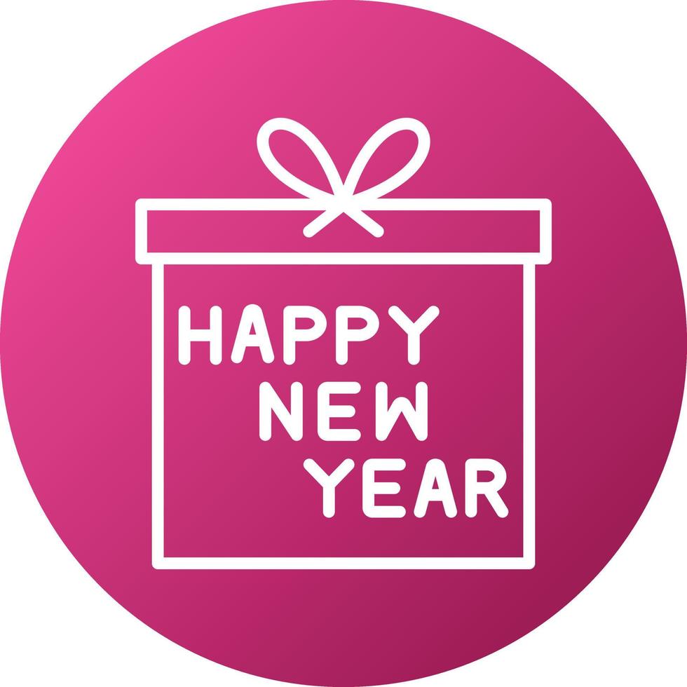New Year Gift Icon Style vector