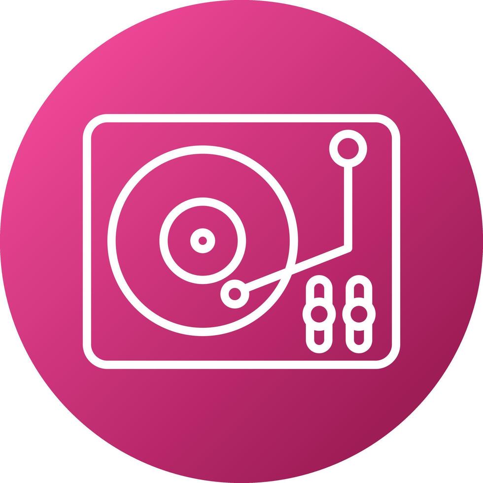 Vinyl Player Icon Style vector