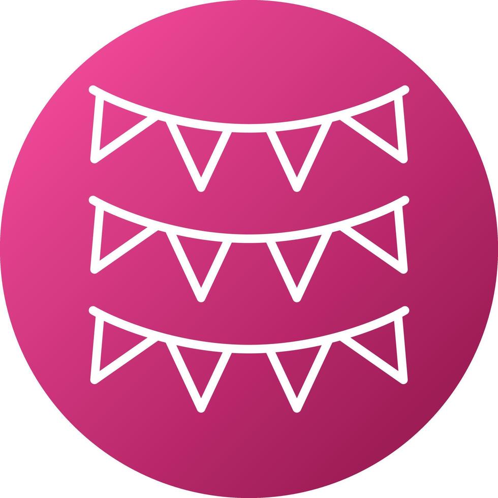 New Year Flags Icon Style vector
