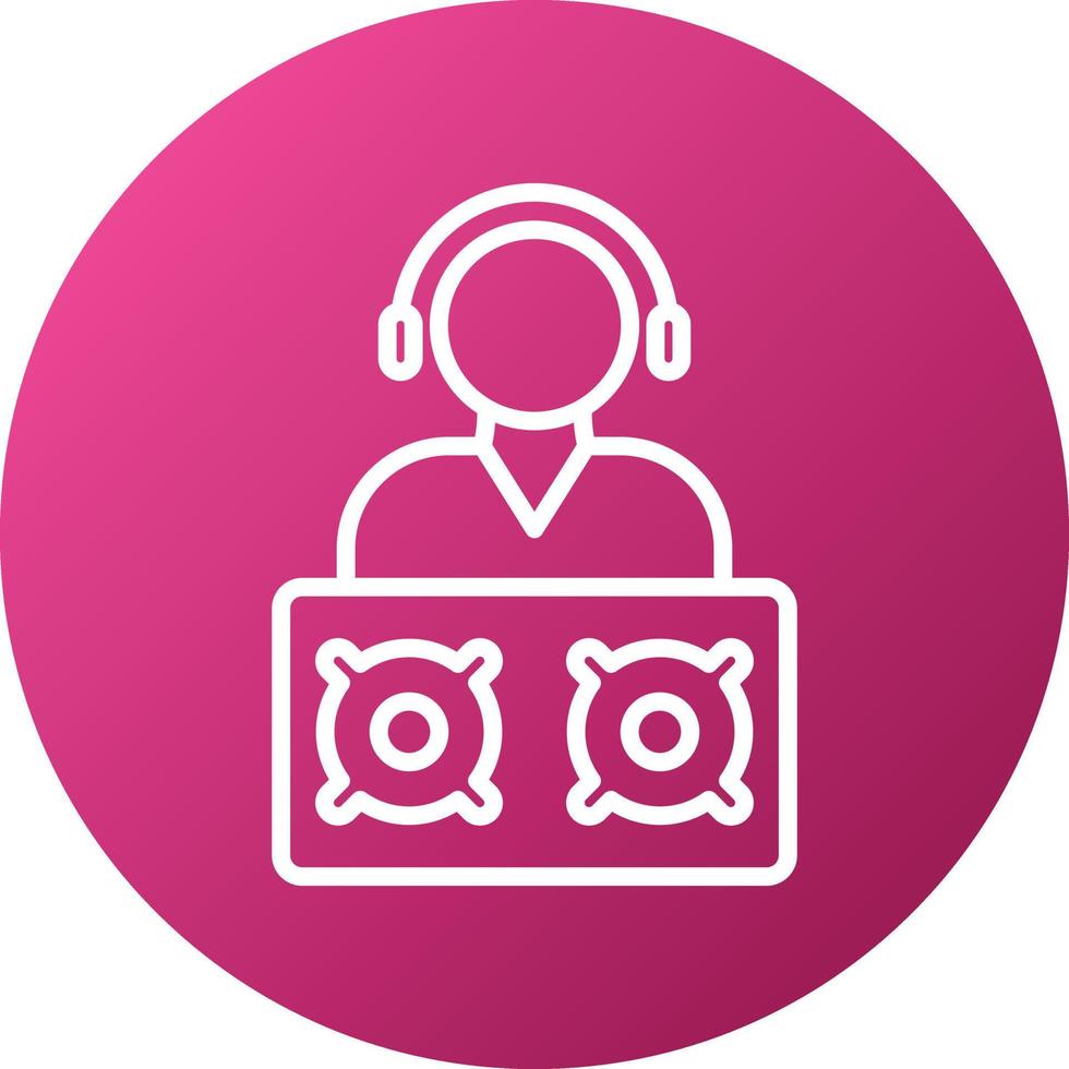 DJ Icon Style vector
