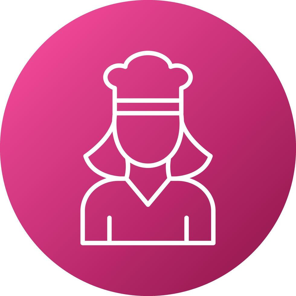 Lady Chef Icon Style vector