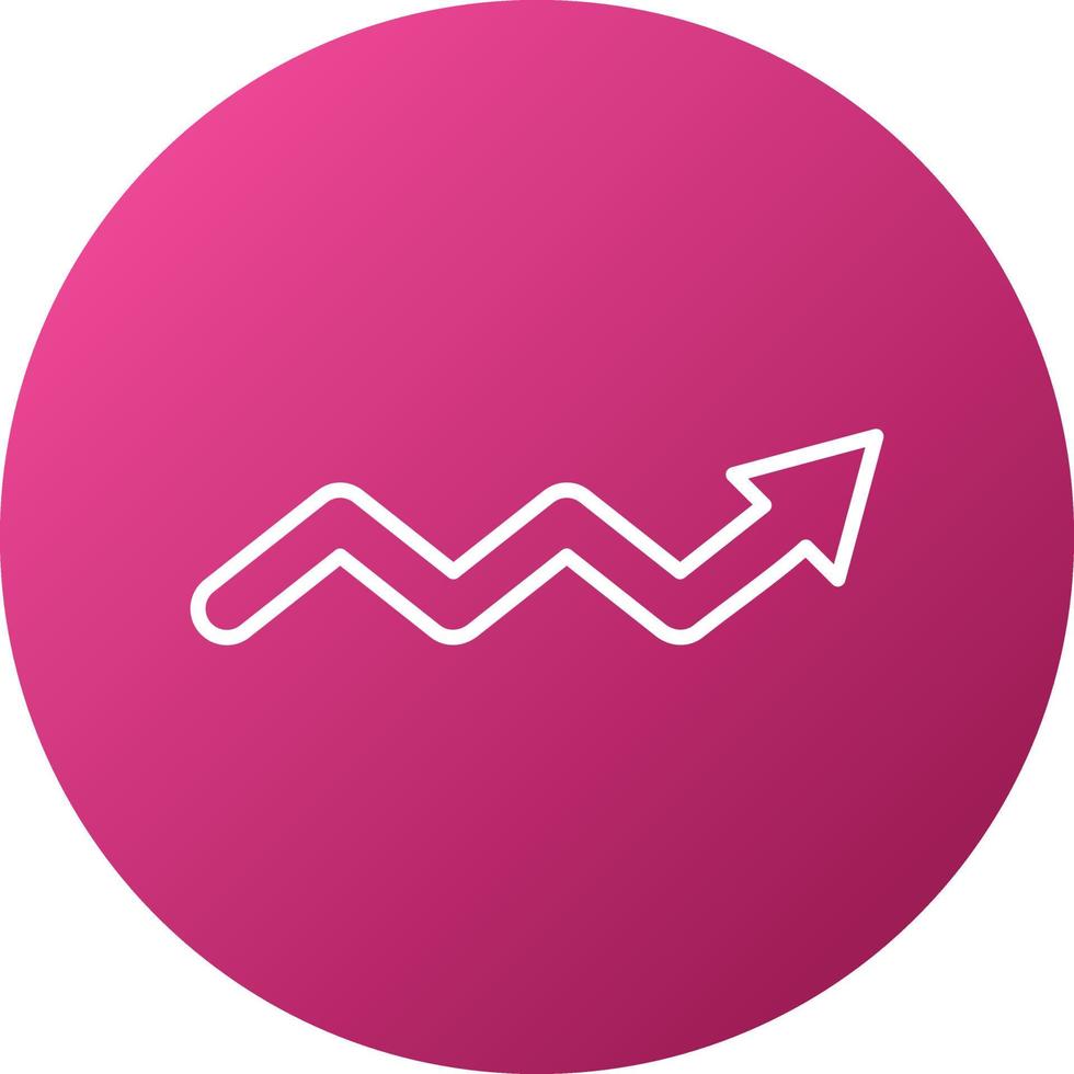 Zigzag Arrow Icon Style vector