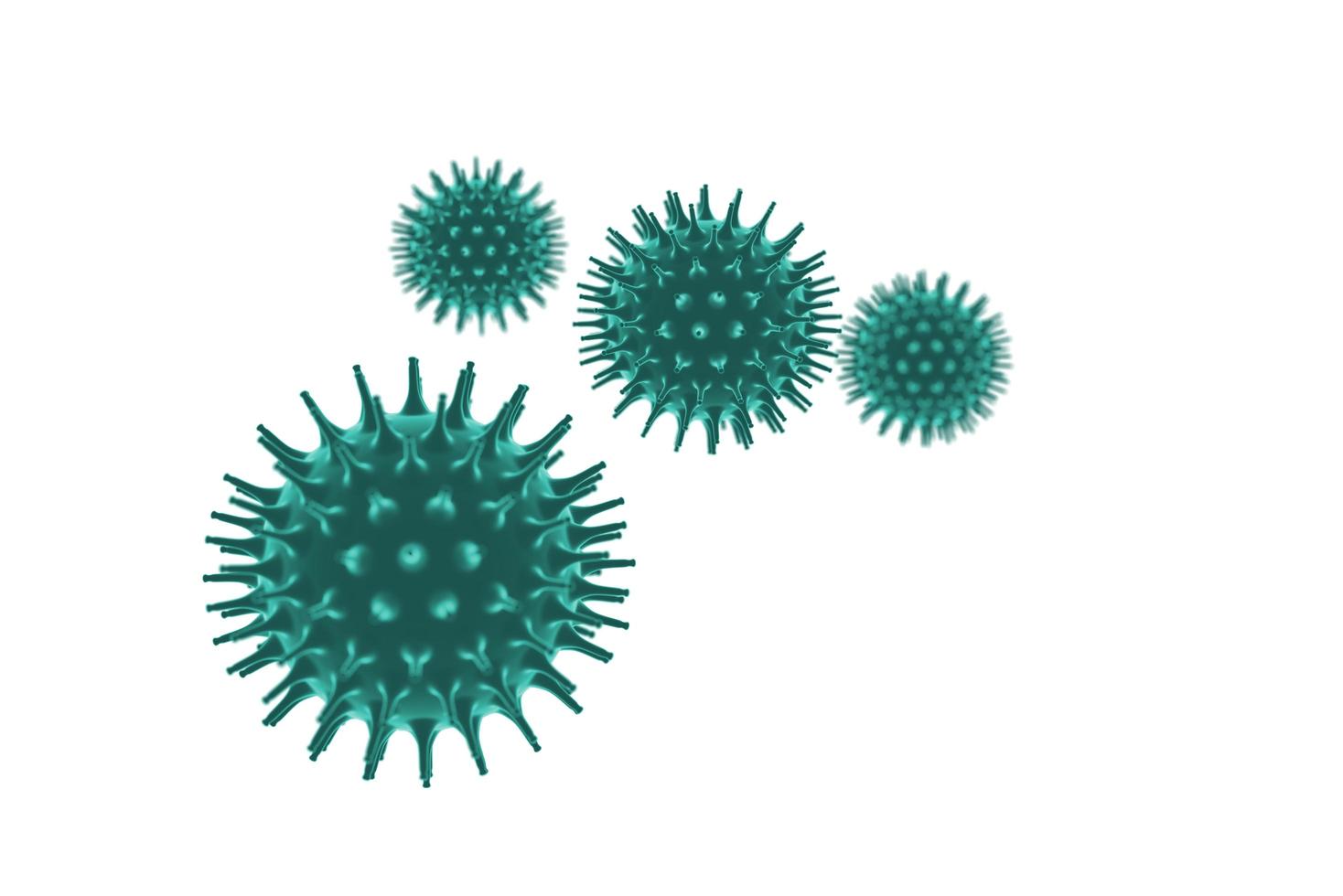 isolated hight quality virus structure on white background with clipping path, photo