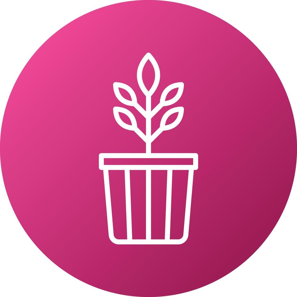 Plant Pot Icon Style vector