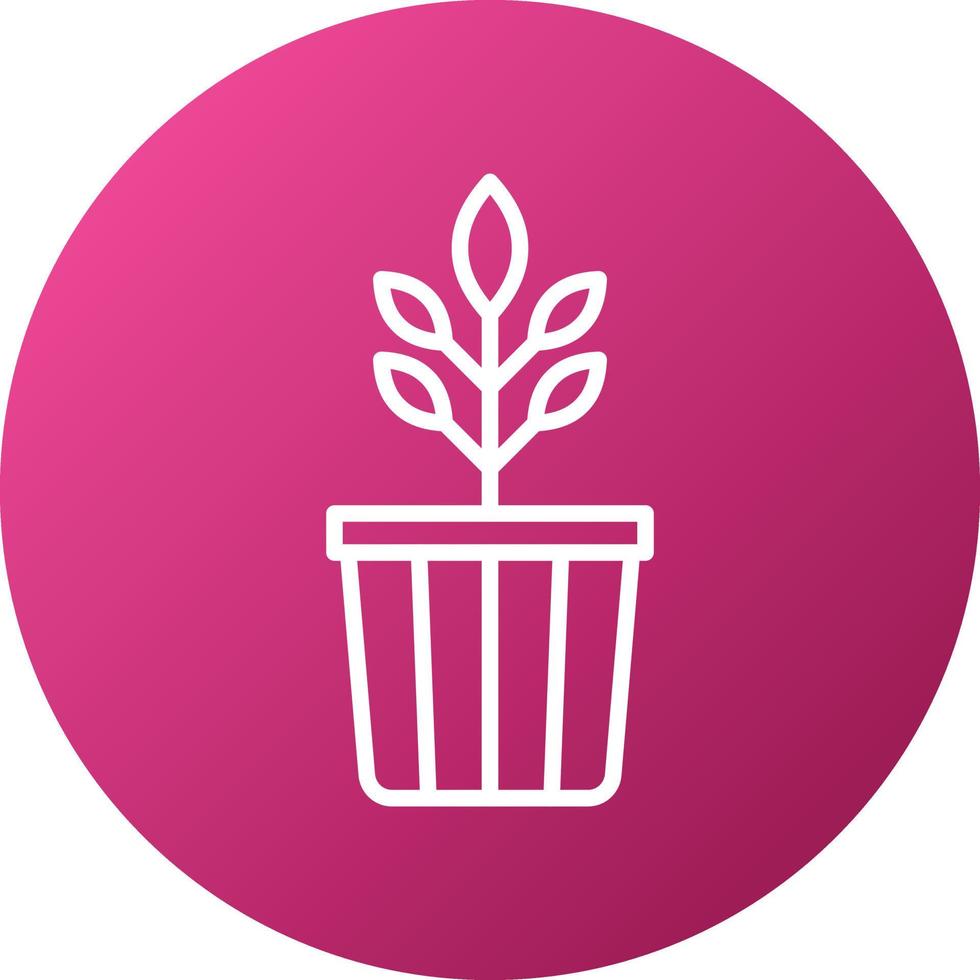 Plant Pot Icon Style vector