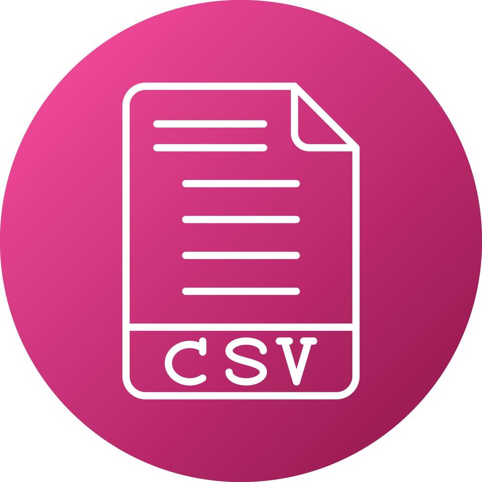 estilo de icono csv vector