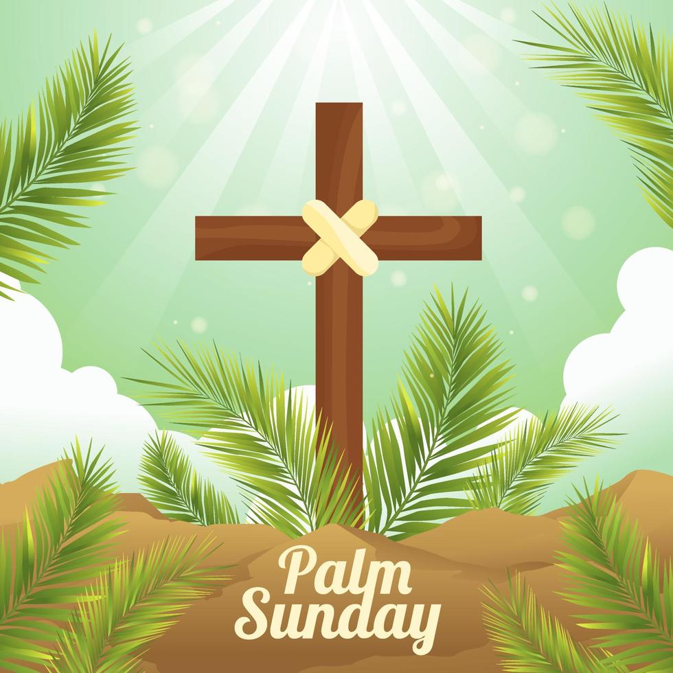 Background of Palm Sunday vector