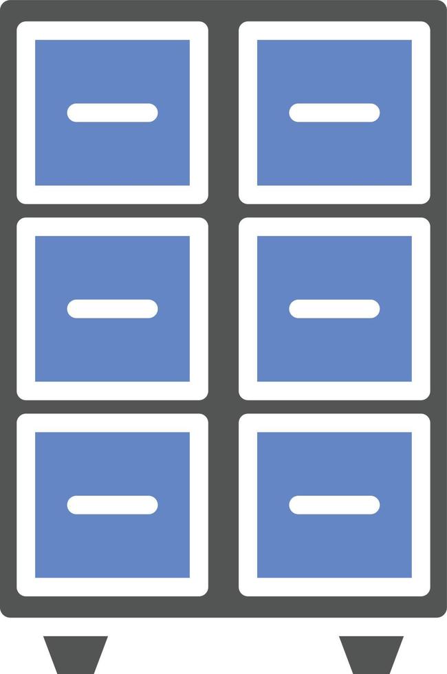 Filing Cabinet Icon Style vector