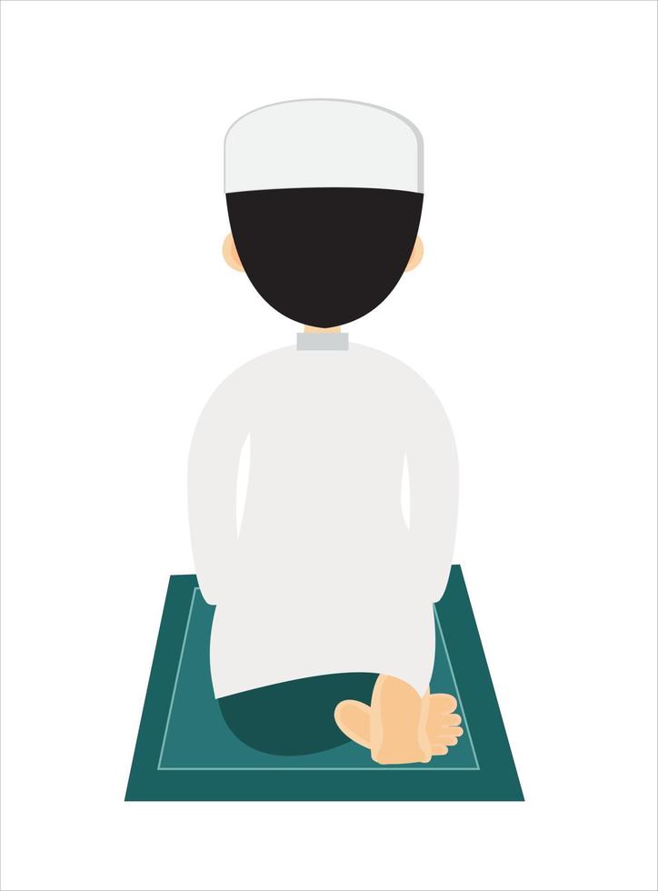 movement in prayer for Muslims. vector