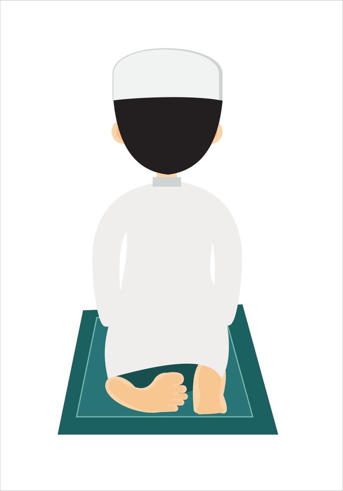 movement in prayer for Muslims. vector