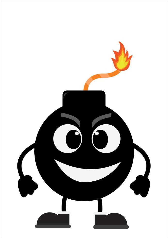 bomb cartoon character vector