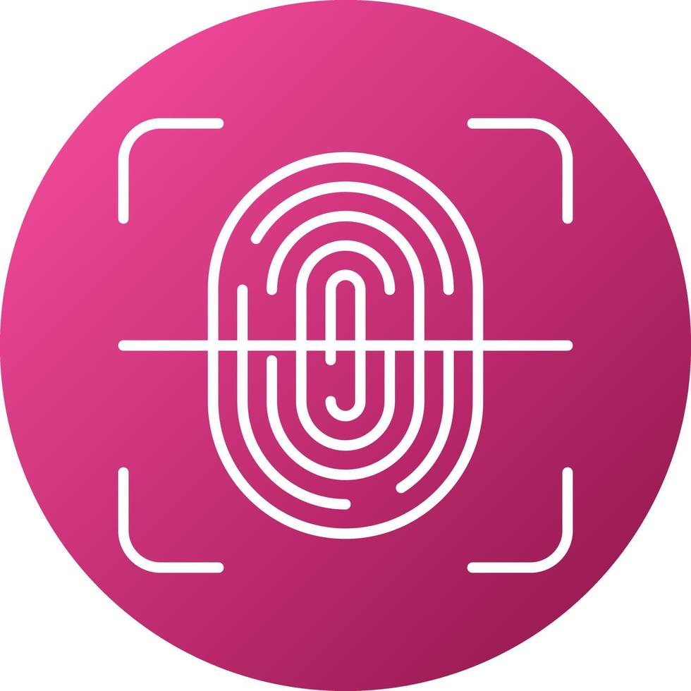 Fingerprint Scan Icon Style vector