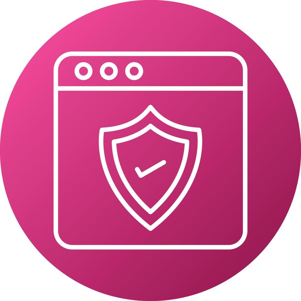Web Protection Icon Style vector