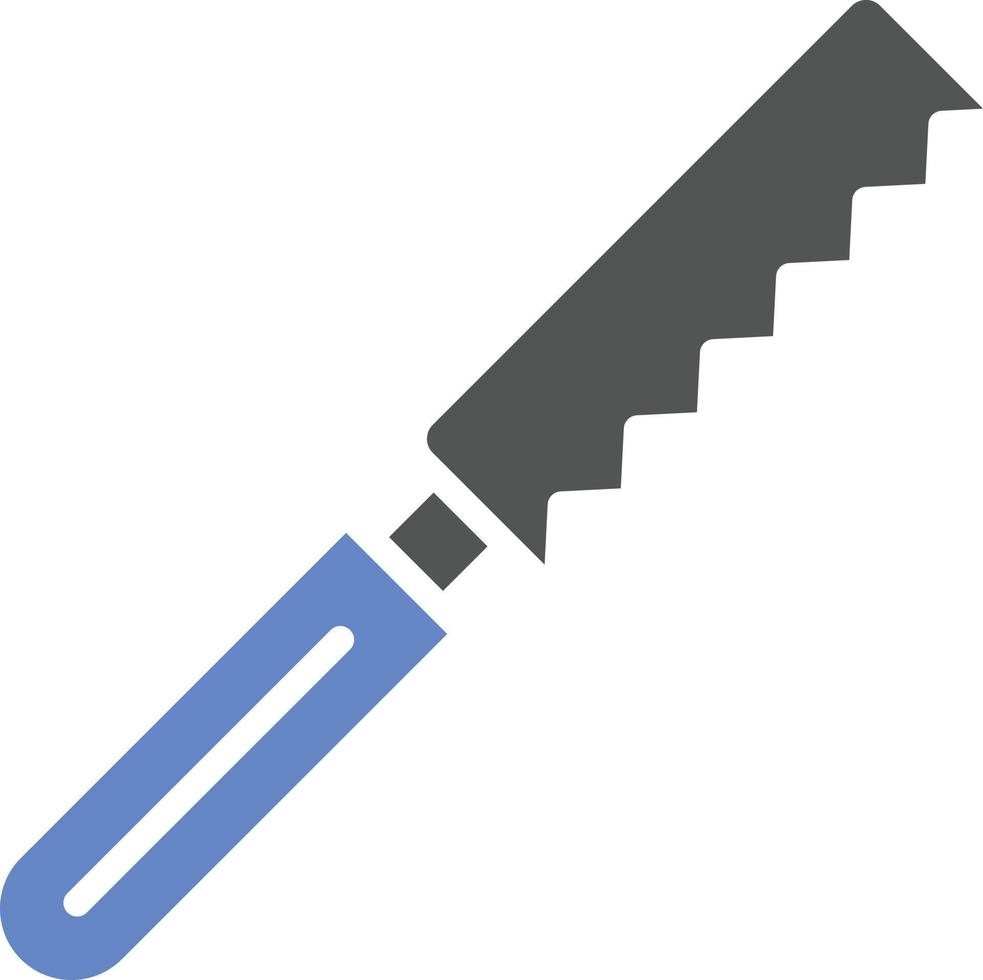 estilo de icono de cuchillo de pan vector