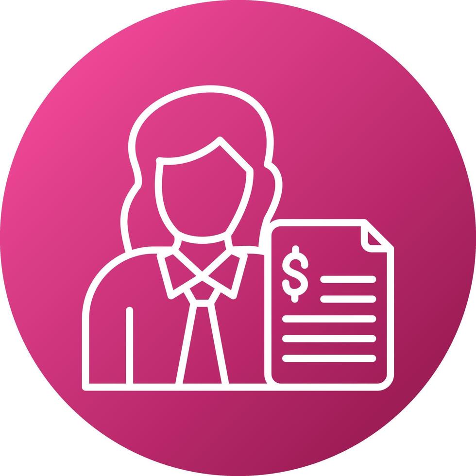 Female Advisor Icon Style vector