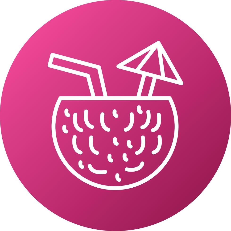 Coconut Drink Icon Style vector