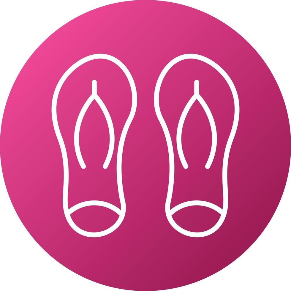 estilo de icono de chanclas vector