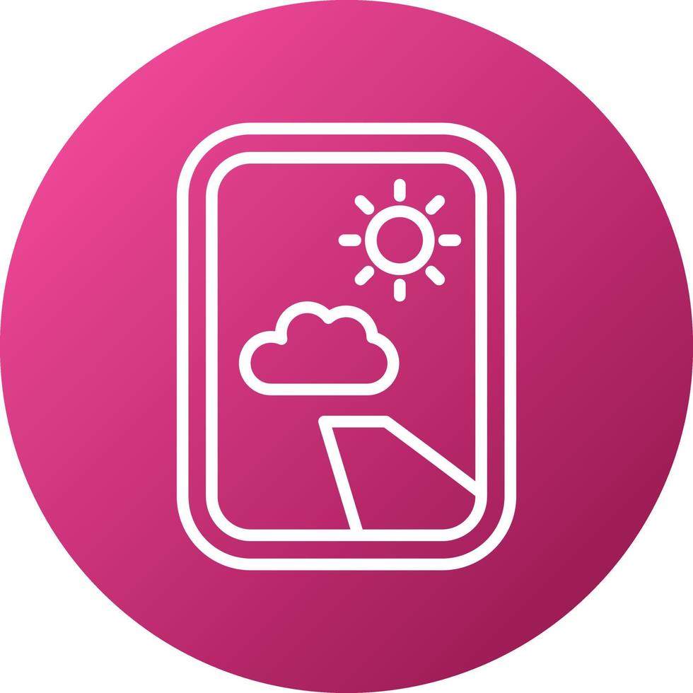 Plane Window Icon Style vector
