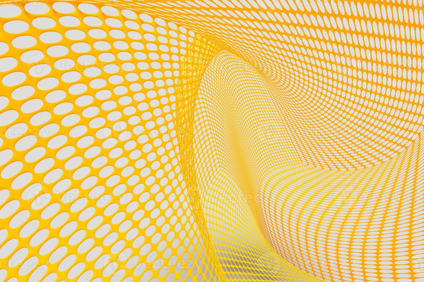 Abstract background of yellow metallic mesh on grey background selective focus, color of the year 2021 photo