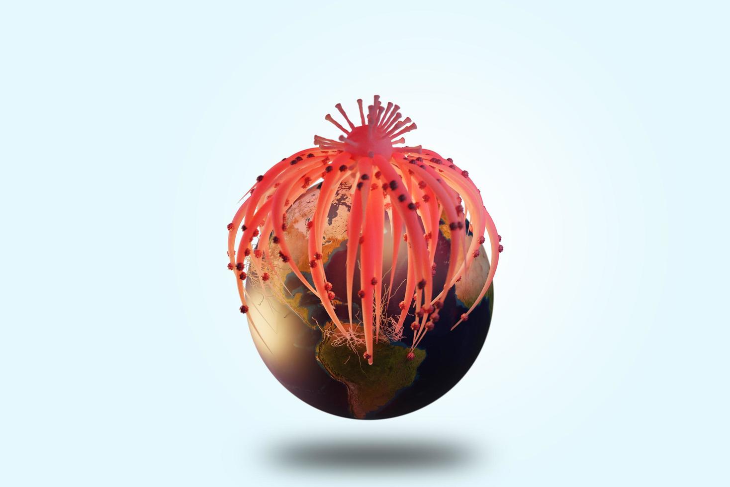 Corona virus 2019 outbreak, covid19 flu with global infection concept photo