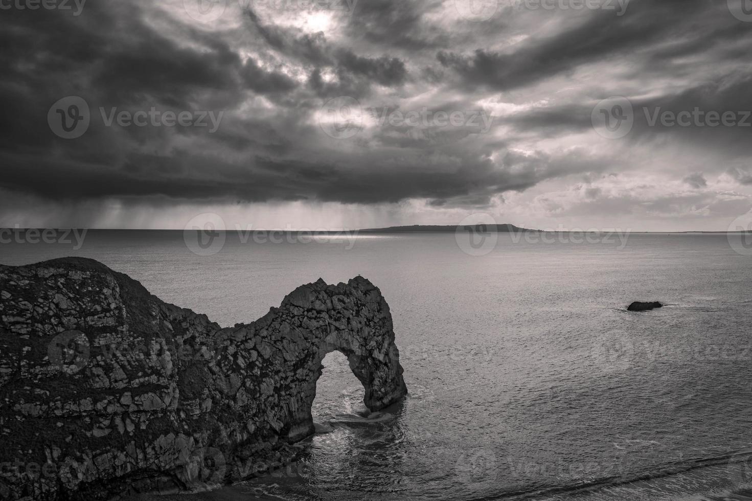 View of Durdle Door on the Isle of Purbeck near Lulworth Cove in Dorset photo