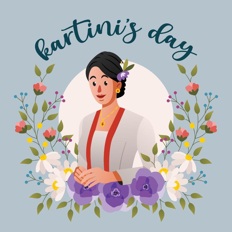 Kartini's Day Representation Concept vector