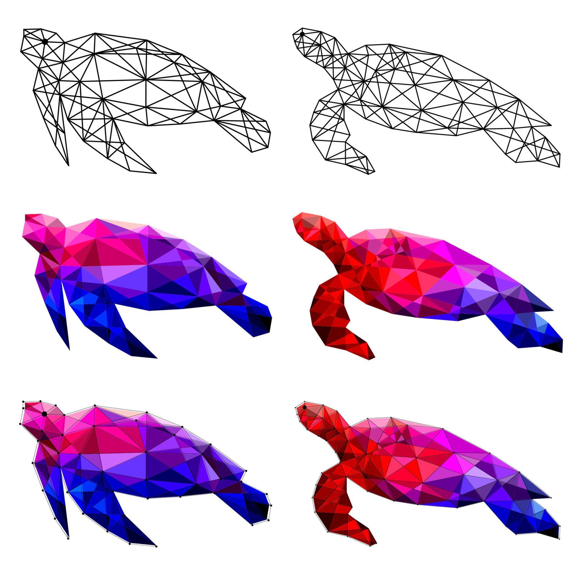 Set of turtle polygon geometric. Vector illustration. 6757180 Vector ...