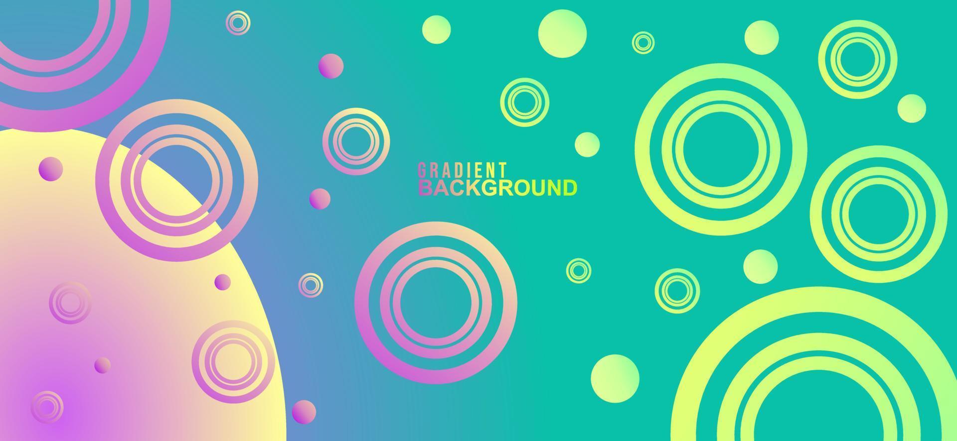 Abstract background illustration design with gradient circle ornament. landing page templates vector