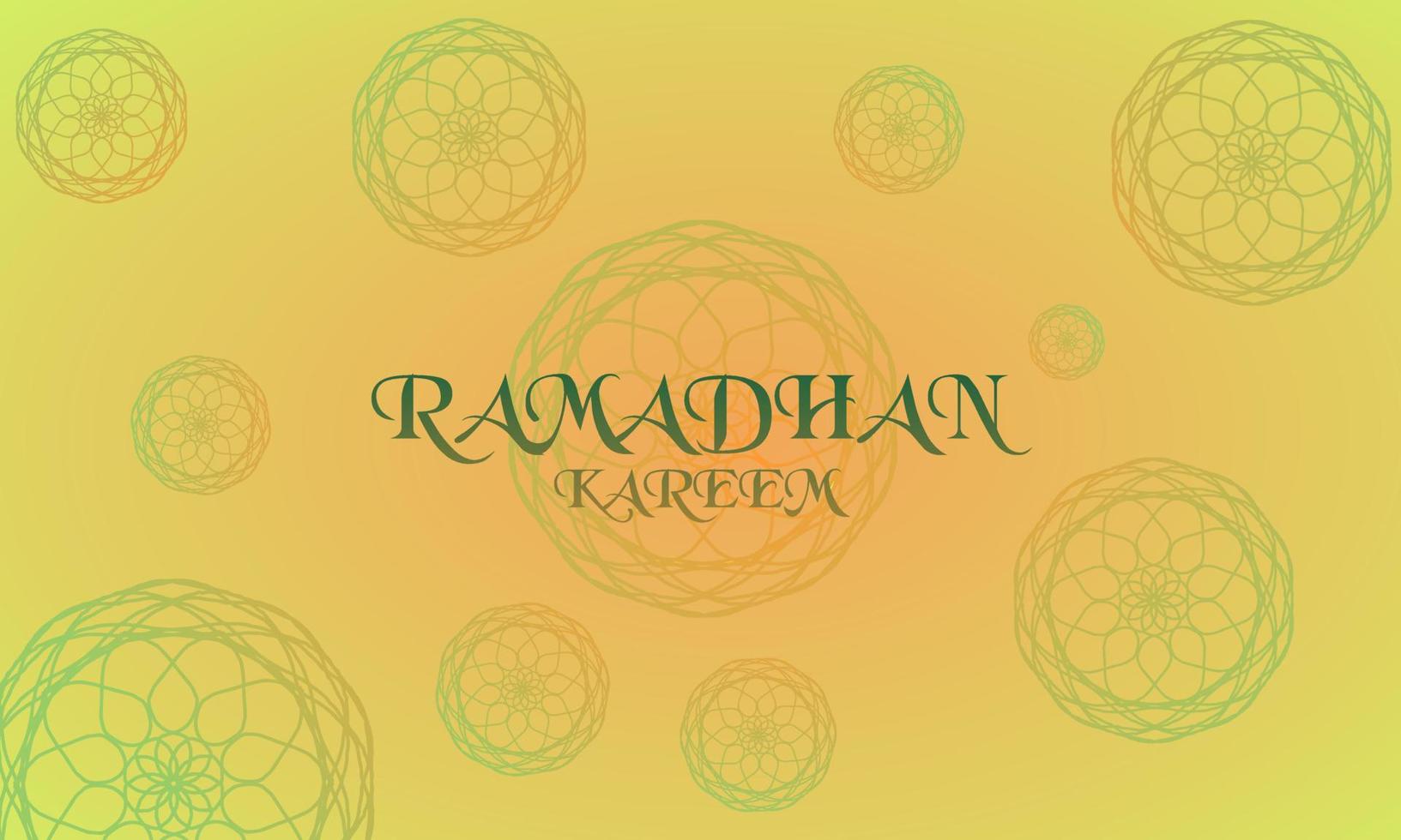 faded green islamic background to welcome the month of ramadan. vector