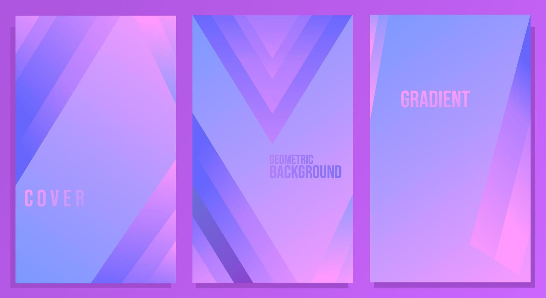 un conjunto de fondos abstractos modernos con colores ultravioleta. diseño para portada de libro vector