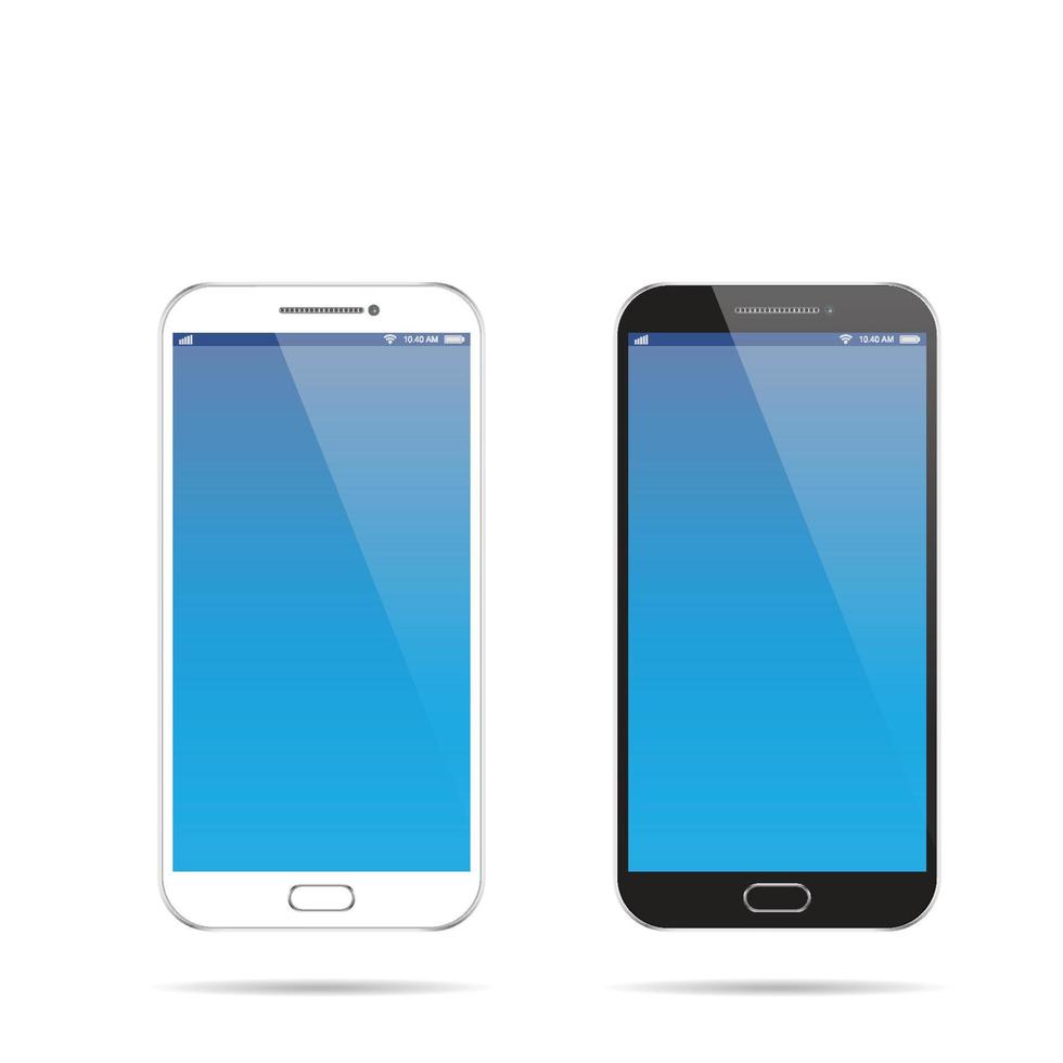 Smartphone, mobile phone isolated, realistic vector illustration.