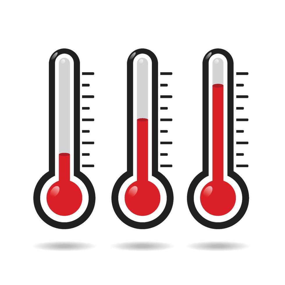 Thermometer icon set vector