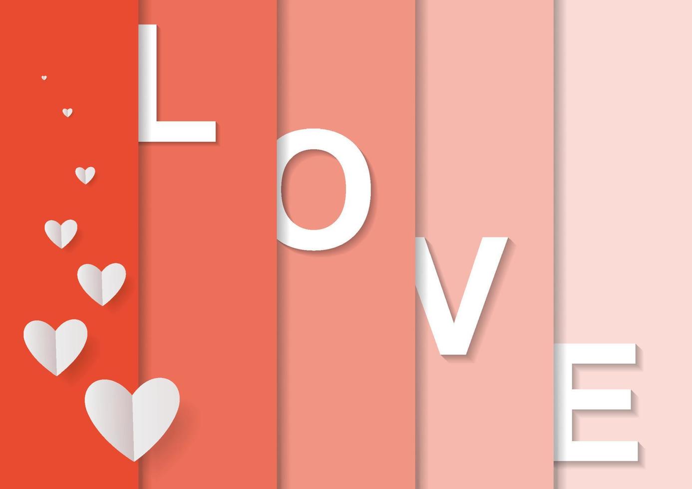 LOVE Happy Valentines day card vector