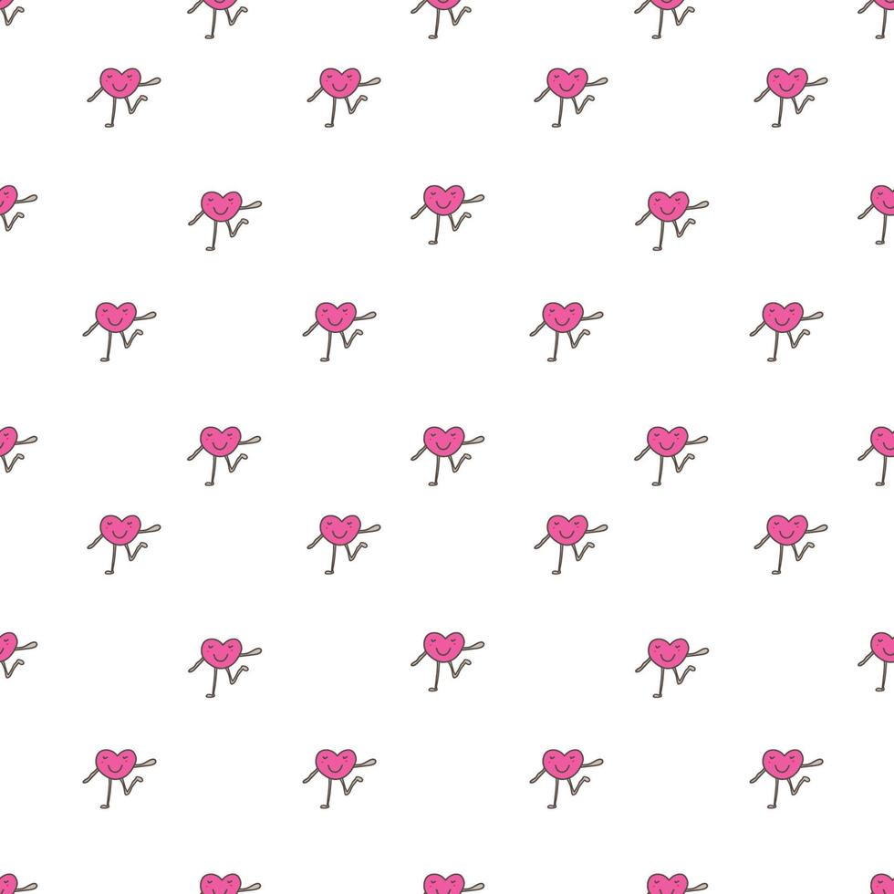 Heart seamless pattern background. Vector illustration.