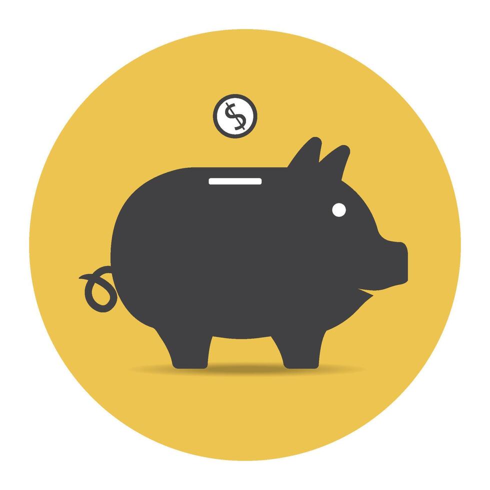 Piggy bank icon vector