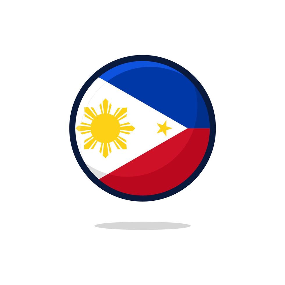 icono de la bandera de filipinas vector