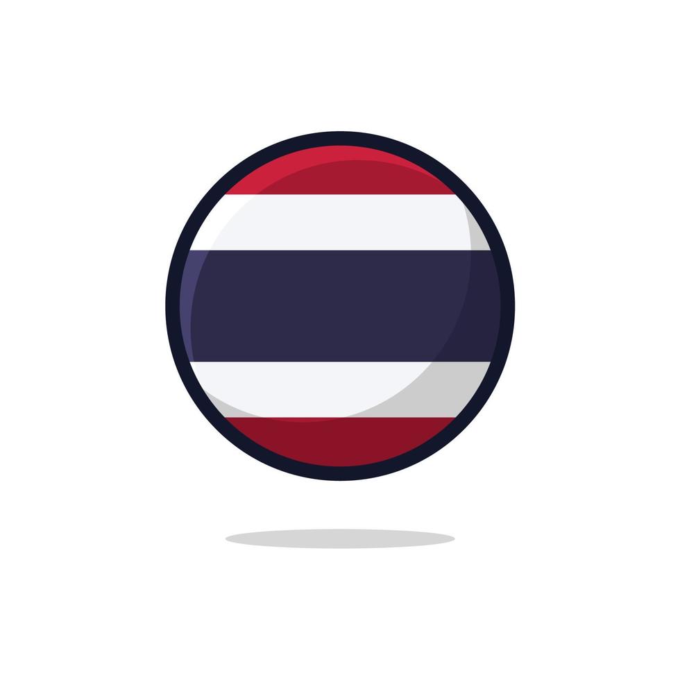 icono de la bandera de Tailandia vector