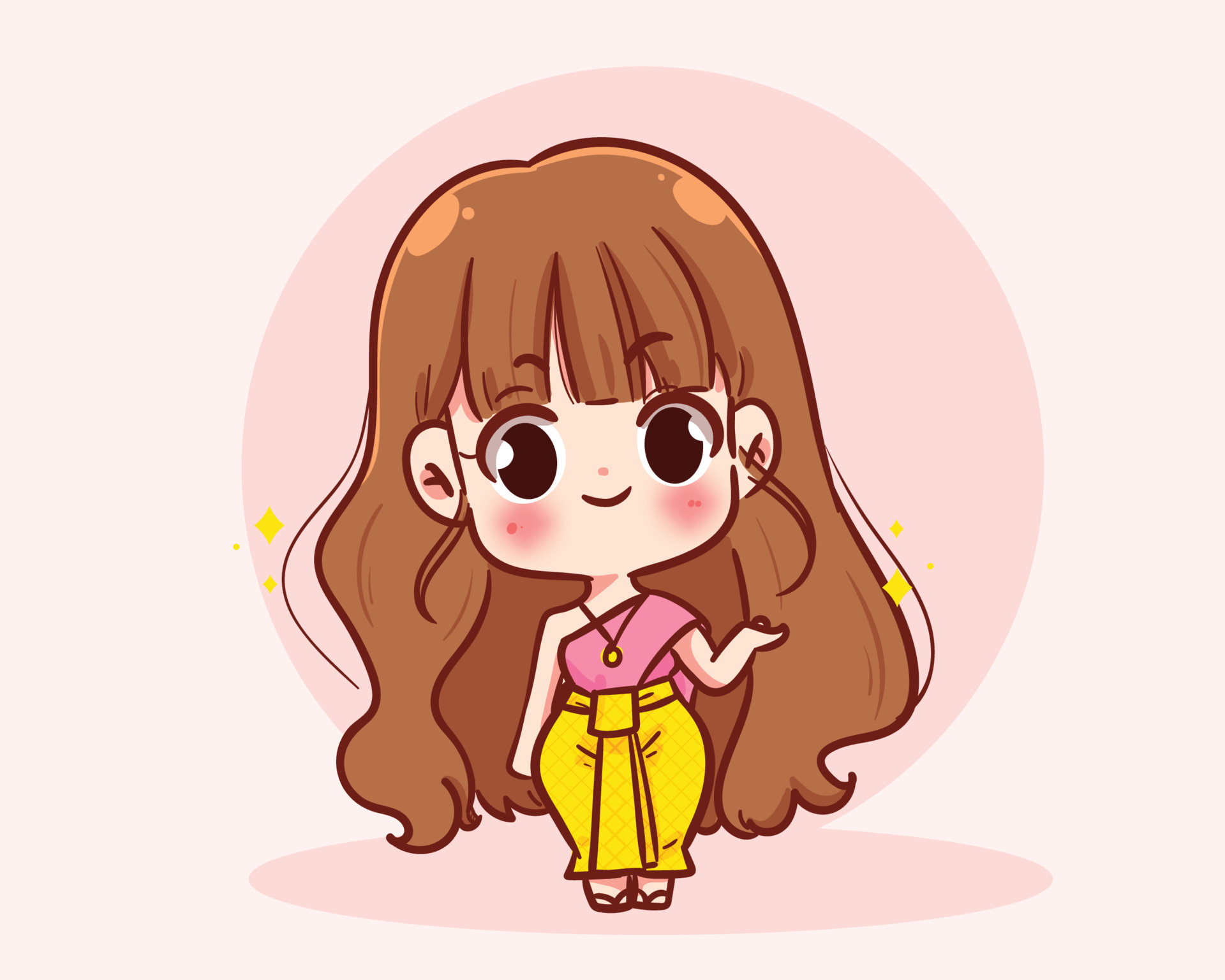 Cute girl in Thailand traditional cartoon character hand draw art illustration 6758340 Vector Art at Vecteezy Cute girl in Thailand traditional cartoon character hand draw art illustration 6758340 Vector Art at Vecteezy