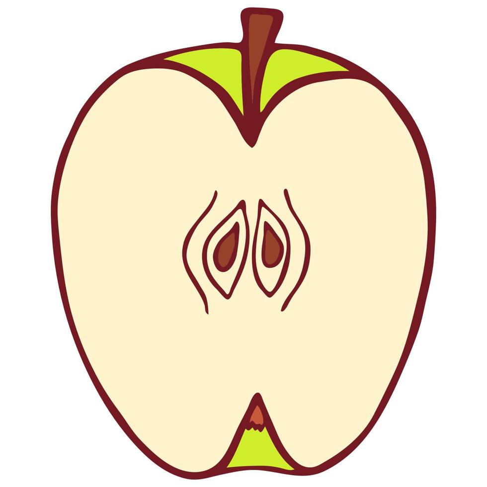 Vintage isolated apple, great design for any purposes. Graphic vector art.