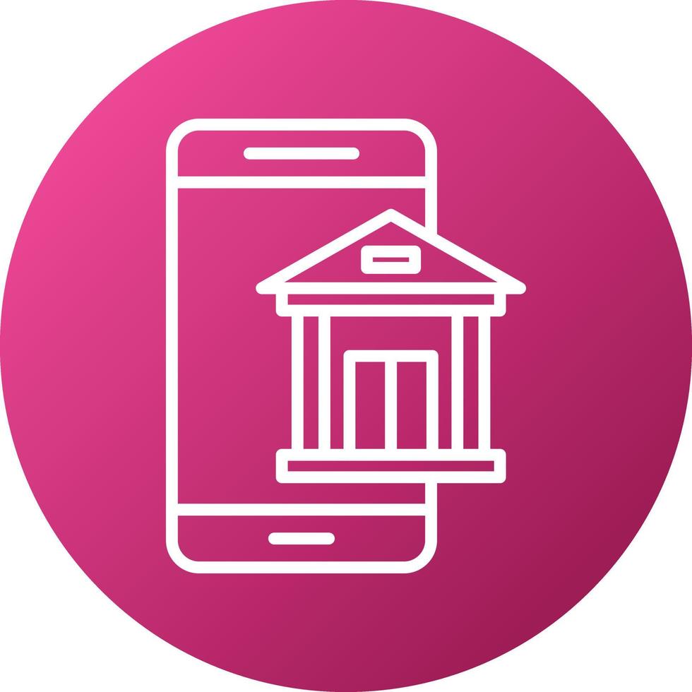 Mobile Banking Icon Style vector