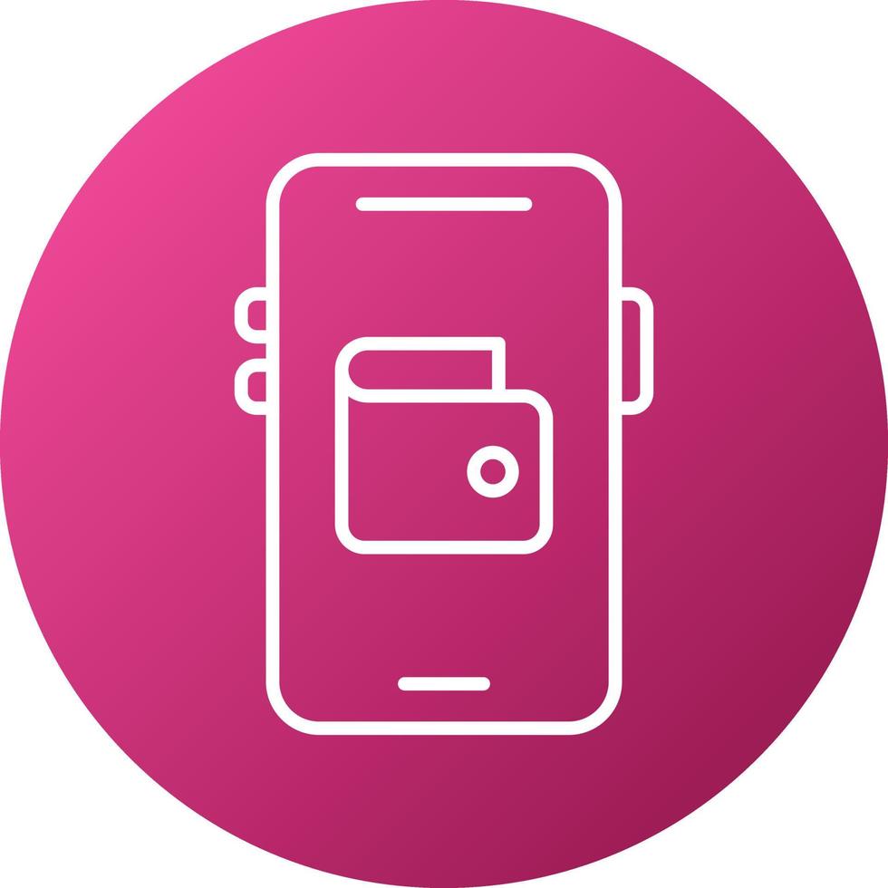 Mobile Wallet Icon Style vector