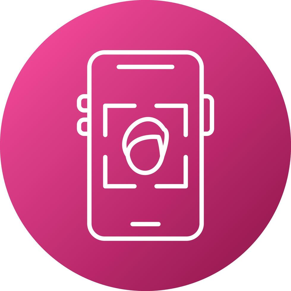 Mobile Face Scan Icon Style vector