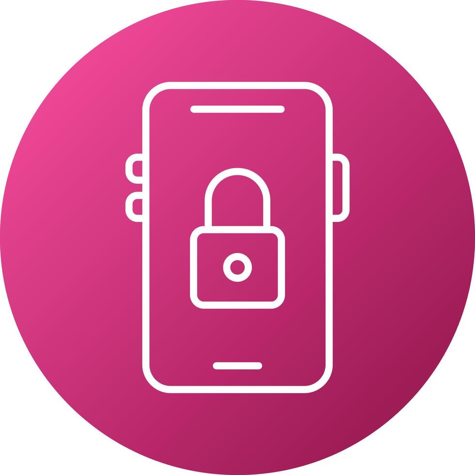 Mobile Lock Icon Style vector