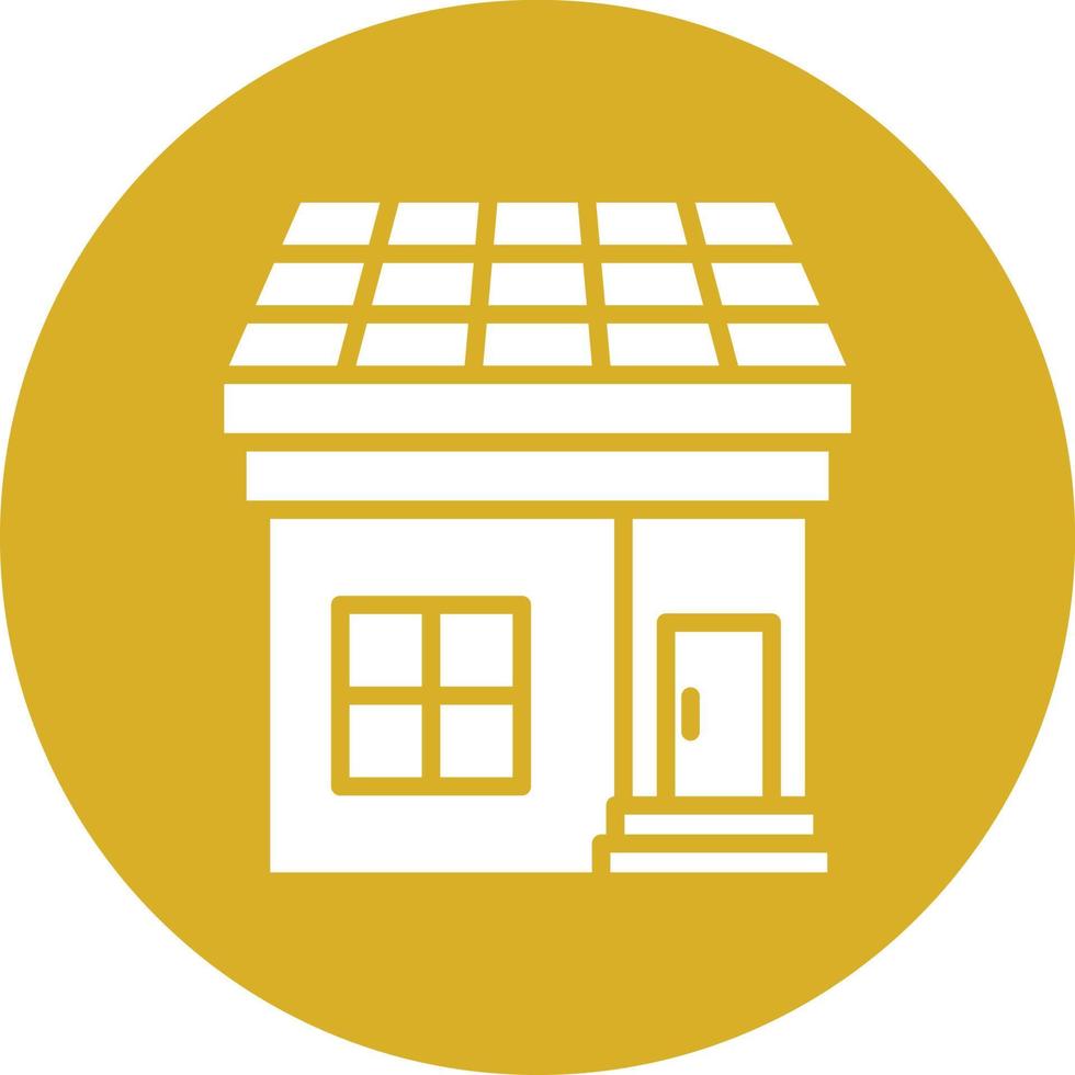 Solar House Icon Style vector