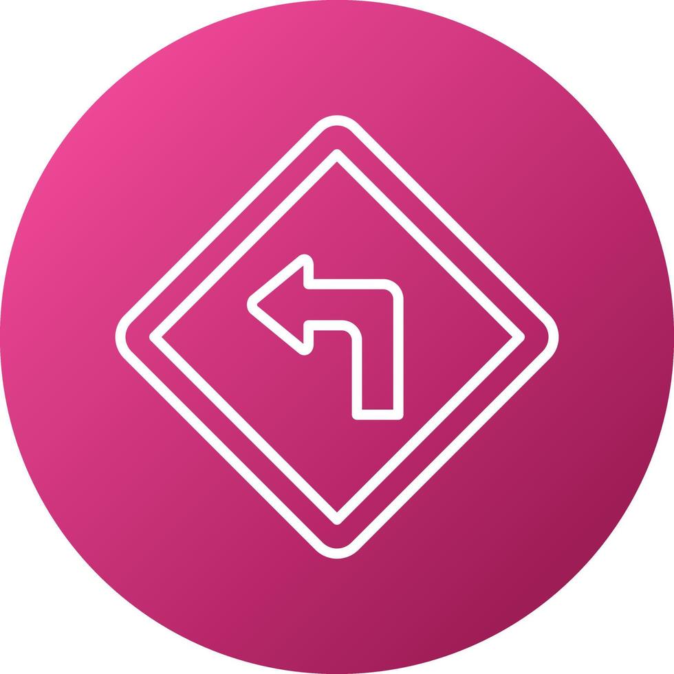 Turn Left Icon Style vector