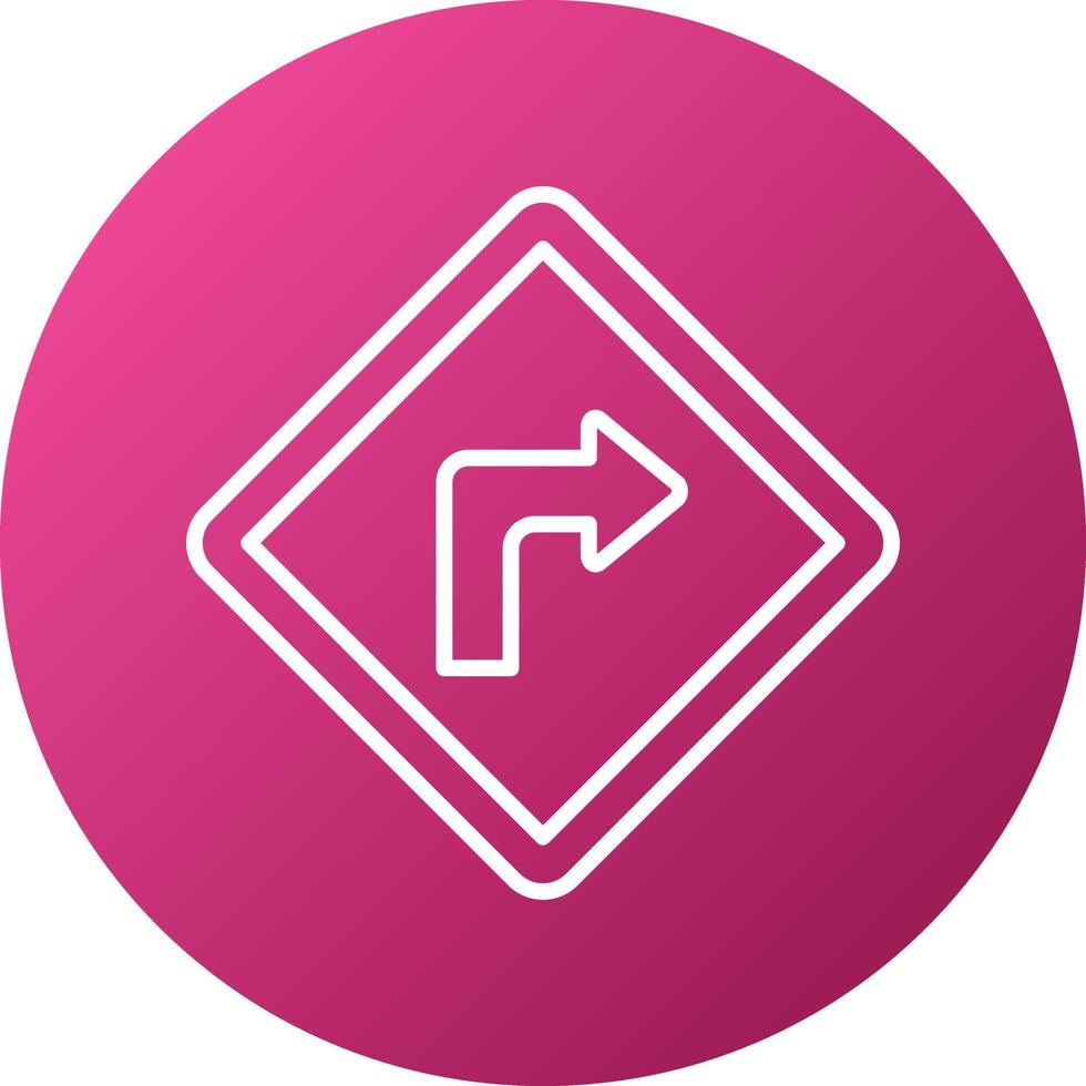 Turn Right Icon Style vector