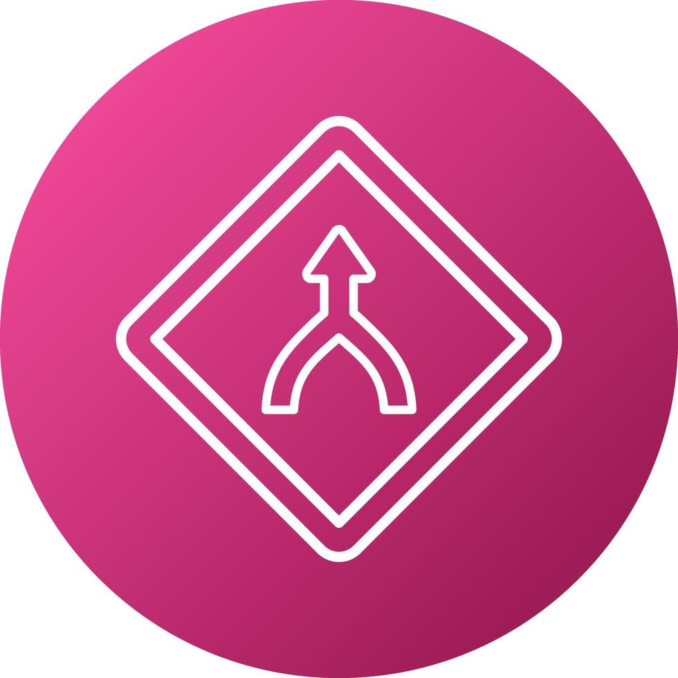 Converging Road Icon Style vector