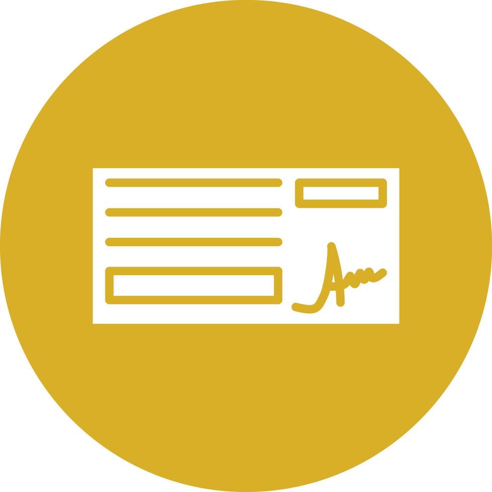 Cheque Icon Style vector