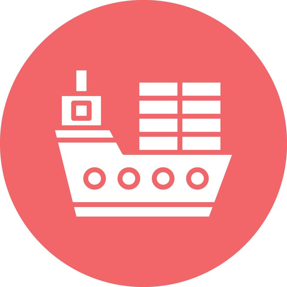 estilo de icono de barco de carga vector