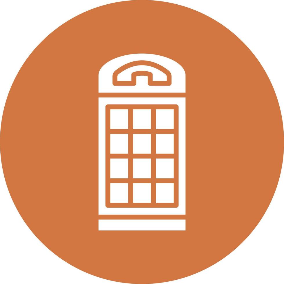 Phone Booth Icon Style vector